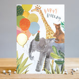 Carte de souhaits - Happy birthday - Animaux d'Afrique