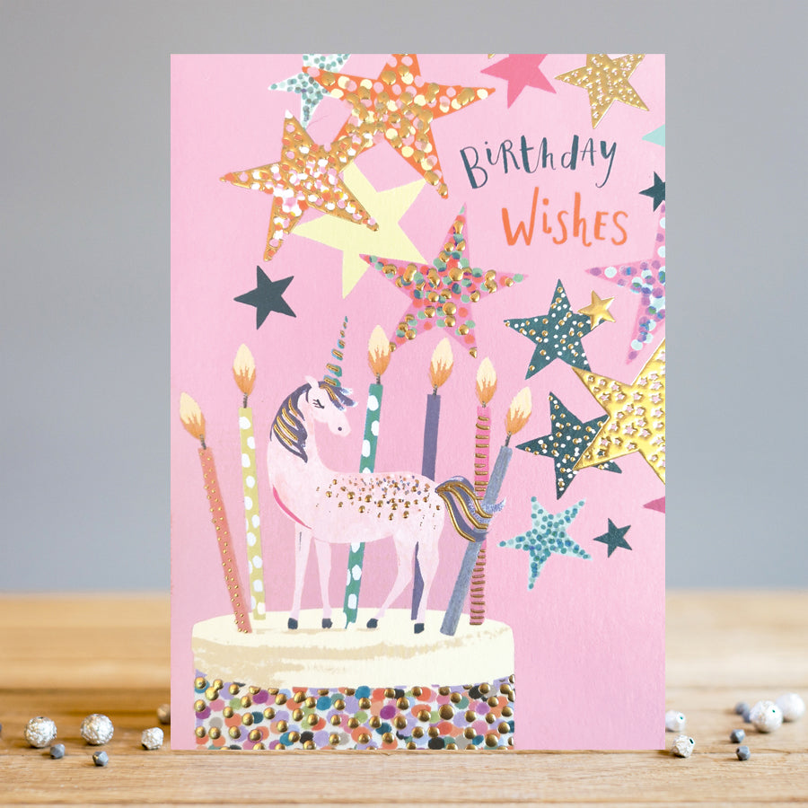 Carte de souhaits - Birthday wishes - Licorne