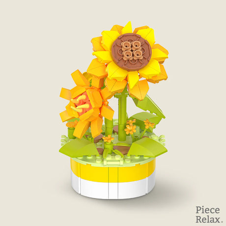 Mini Bricks Potted Flower - Tournesol