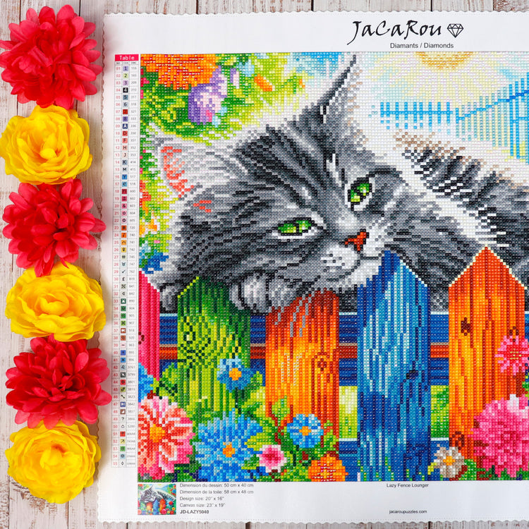 Broderie de diamant - Lazy Fence Lounger