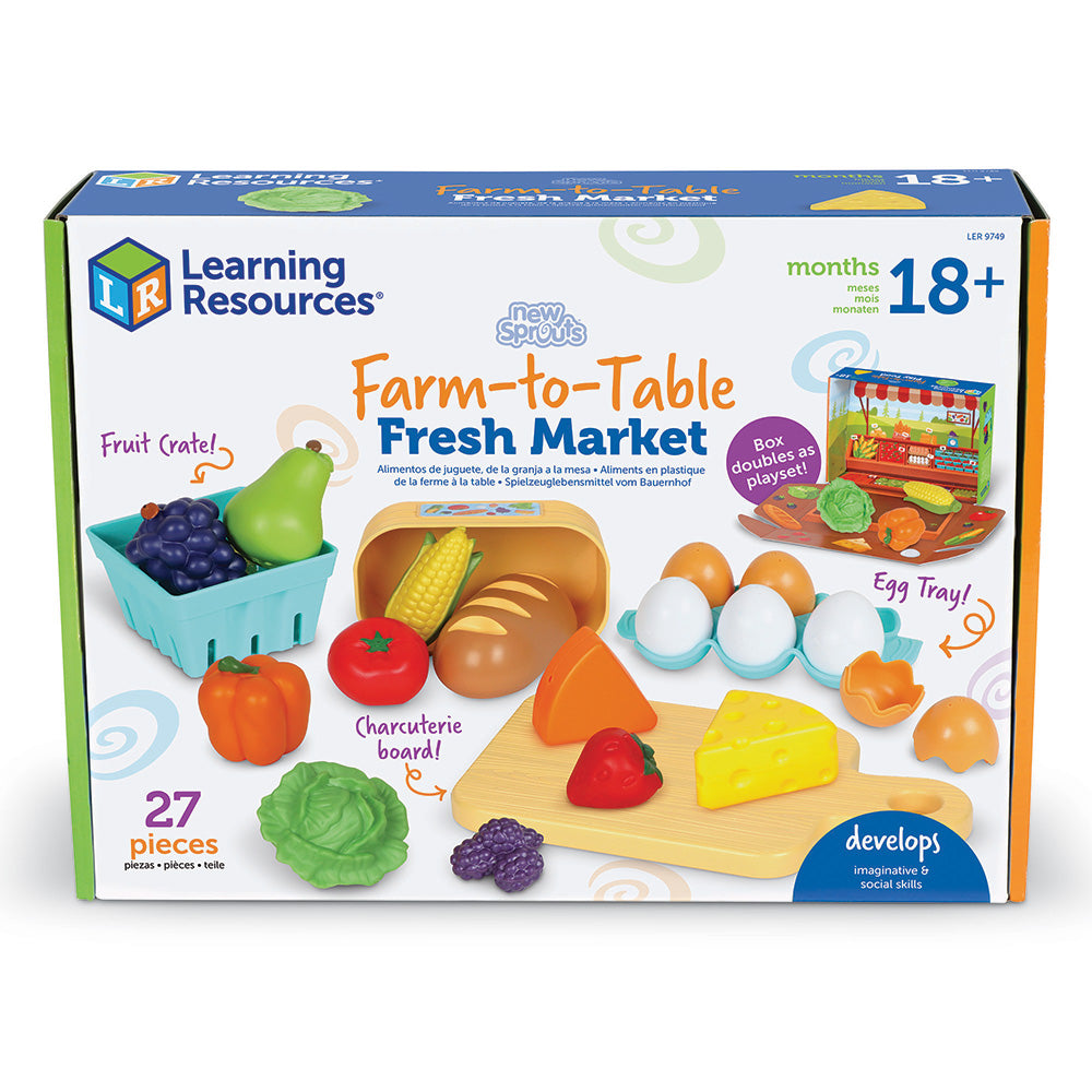 Aliments en plastique de la ferme à la table