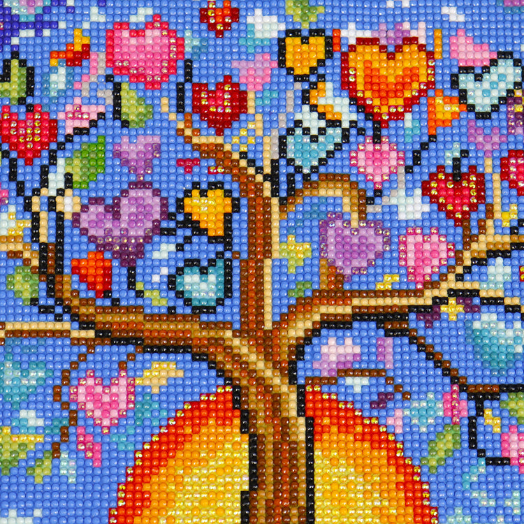 Broderie de diamant - Arbre en coeurs