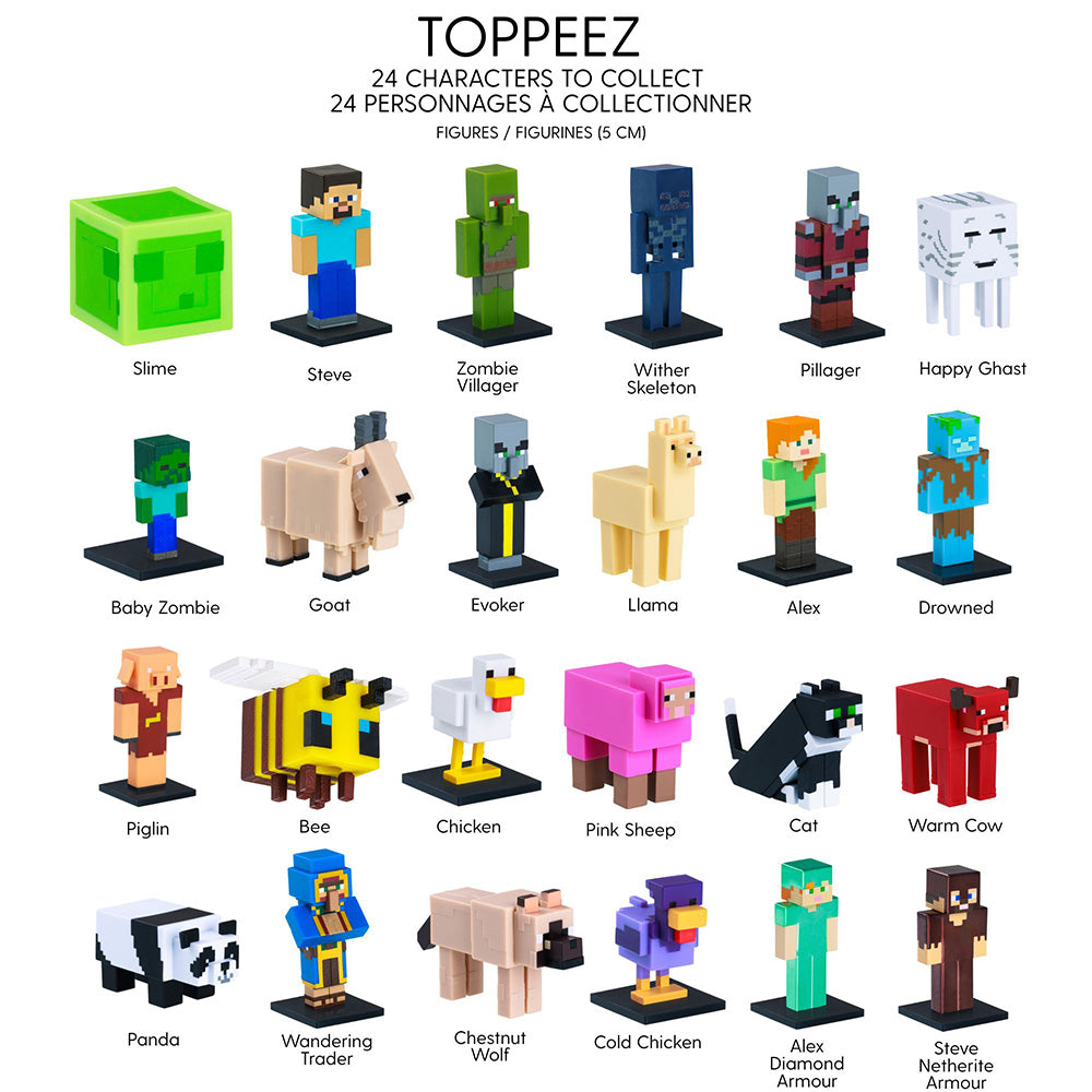Figurines de collection - Minecraft 3D Toppeez (assortiment)