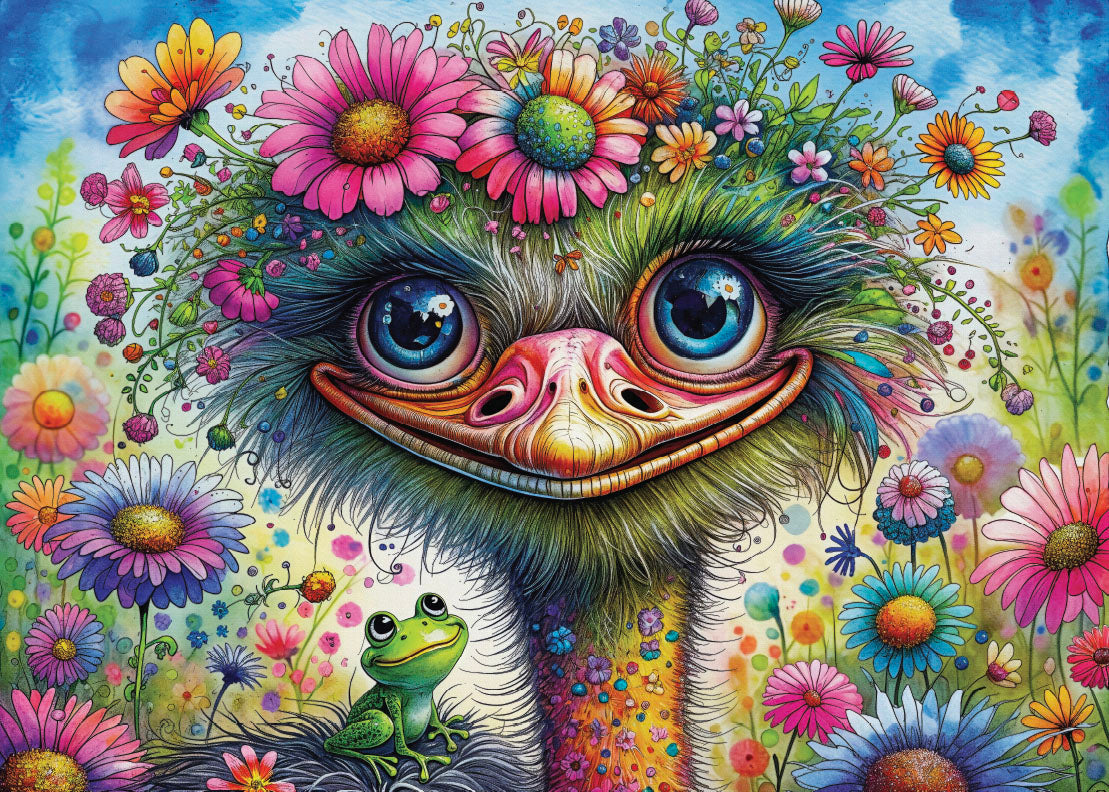 Ostrich and Friend - 1000 pcs