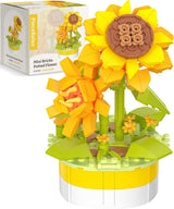 Mini Bricks Potted Flower - Tournesol