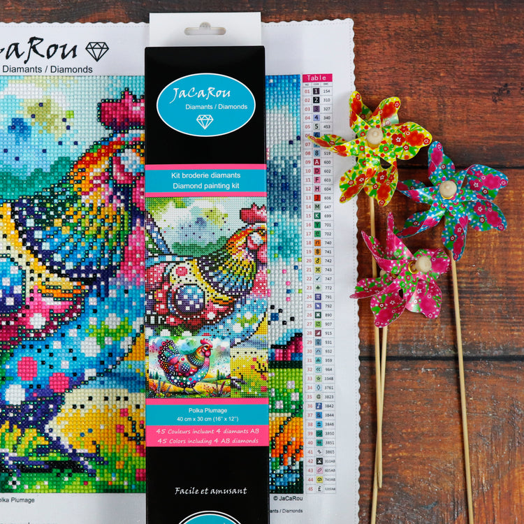 Diamond Painting - Polka Plumage - 40 x 30 cm