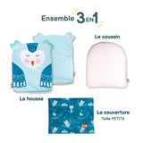Poupilou : Ensemble réconfort 3 en 1 - Hibou
