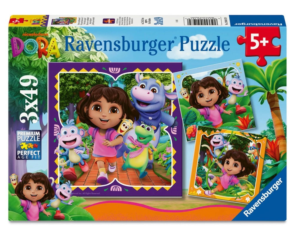 Ready to Explore - Dora the Explorer - 3 x 49 pcs