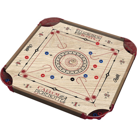 Carrom et Pichenottes 2-en-1 Bois foncé