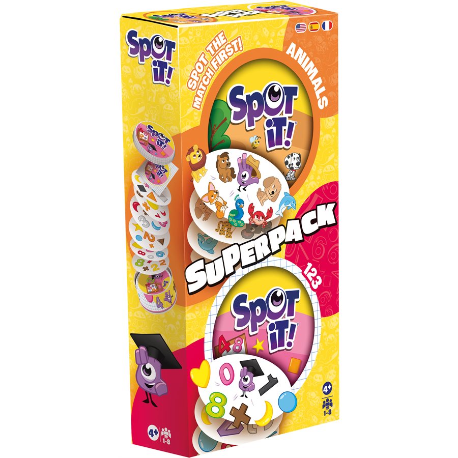 Spot it Jr. - Super Pack - Animaux / 123 (Multi)