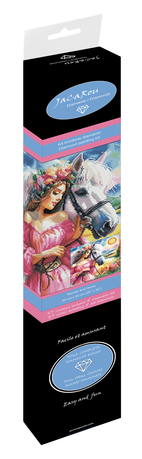 Broderie de diamant - Woman and Horse