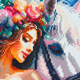 Broderie de diamant - Woman and Horse