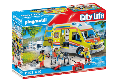 Ambulance avec effets lumineux et sonore - City Life - La Ribouldingue