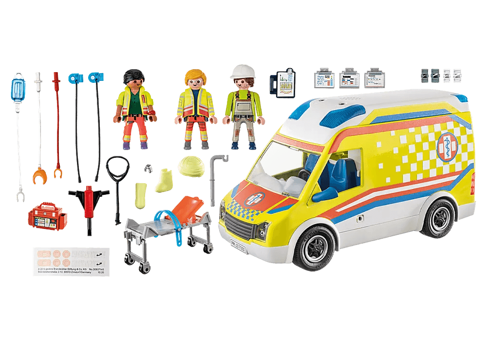 Playmobil® - Ambulance avec effets lumineux et sonore - 71202 - Playmobil® City Action - Jeux d'imagination