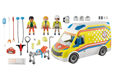 Ambulance avec effets lumineux et sonore - City Life - La Ribouldingue