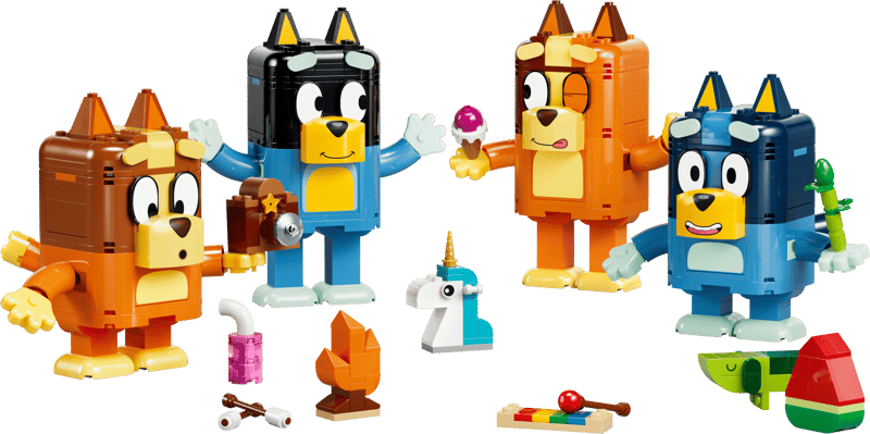La famille de Bluey en briques - Bluey