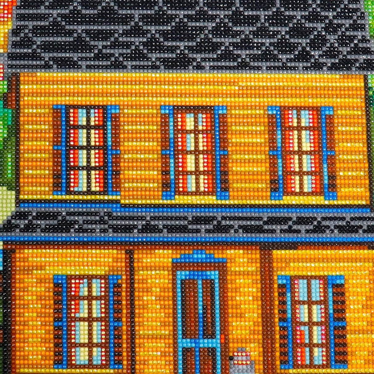 Broderie de Diamants - Le charme de la maison jaune - La Ribouldingue