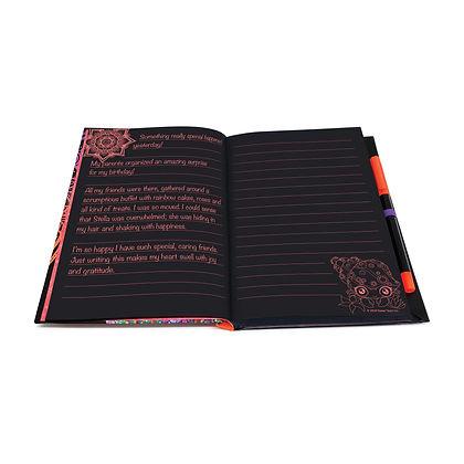 Cahier de notes pages noires assortie - La Ribouldingue