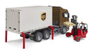 Camion logistique UPS Scania Super 560R av chariot élévateur - La Ribouldingue