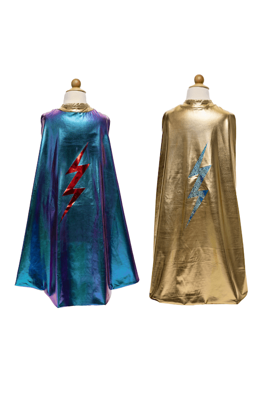 Cape holographique réversible Blue Lightning 5-6 ans - La Ribouldingue