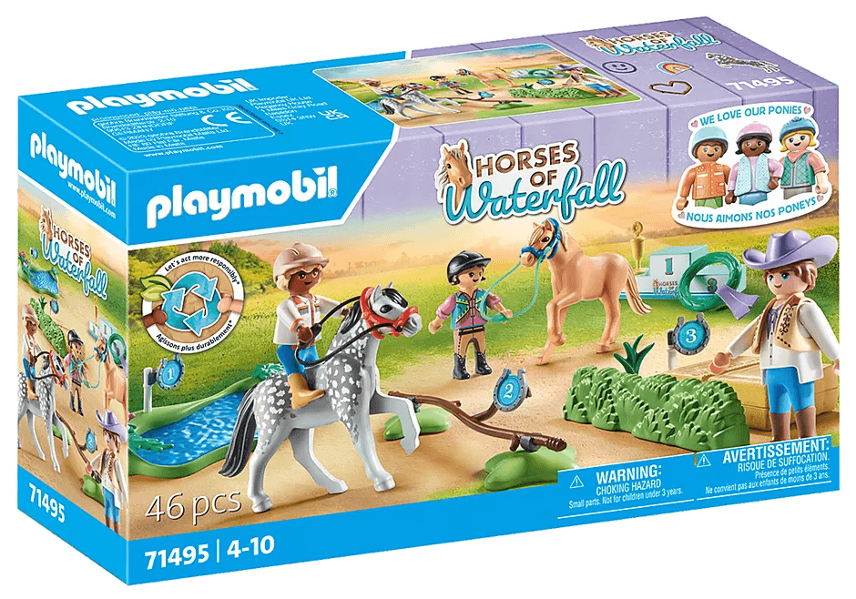 Cavaliers avec poneys et saut d'obstacles - Horses of Waterfall - La Ribouldingue