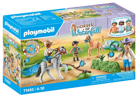 Cavaliers avec poneys et saut d'obstacles - Horses of Waterfall - La Ribouldingue