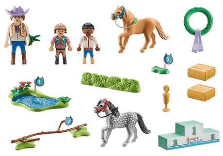 Cavaliers avec poneys et saut d'obstacles - Horses of Waterfall - La Ribouldingue