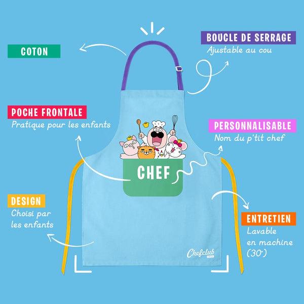 Chefclub - Tablier bleu - La Ribouldingue