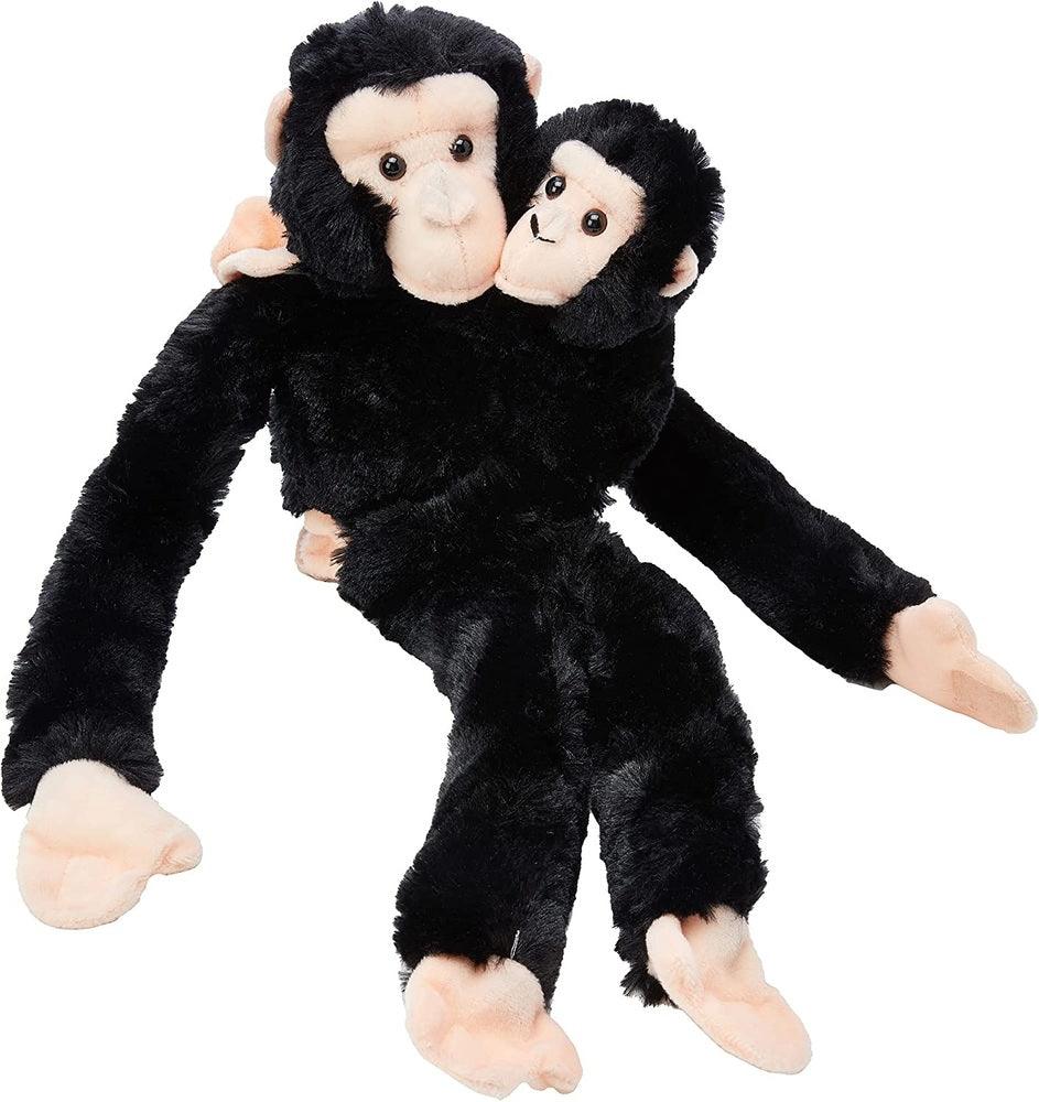 Chimpanzé avec bébé accroché 20 po - La Ribouldingue