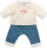 T-shirt manches longues et jeans pour poupon 30 cm