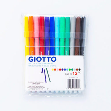 Crayons Feutre lavable Giotto (12) - La Ribouldingue