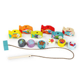 Cubika - Jouet d'enfilage en bois - Poissons - La Ribouldingue