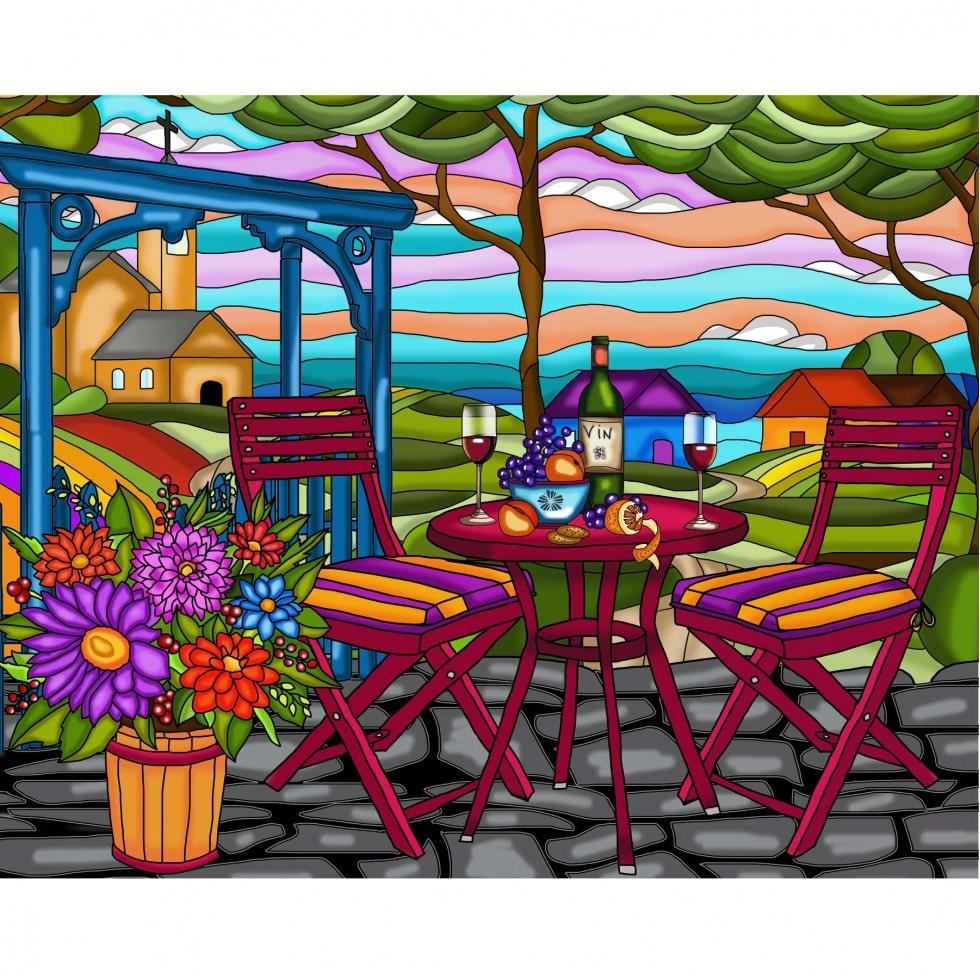 Déjeuner en Provence 50 x 40 cm - La Ribouldingue