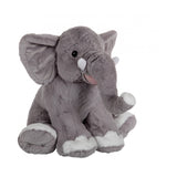 Sitting grey elephant