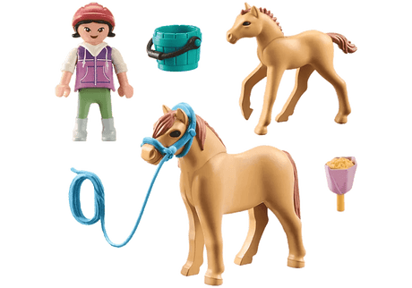 Enfant avec poneys - Horses of Waterfall - La Ribouldingue