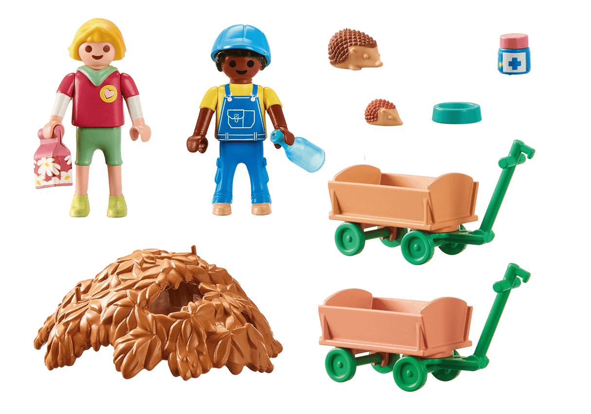 Enfants avec famille de hérissons - My Life - La Ribouldingue