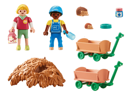 Enfants avec famille de hérissons - My Life - La Ribouldingue