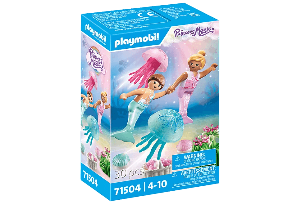 Enfants sirènes avec méduses et coquillages - Princess Magic - La Ribouldingue