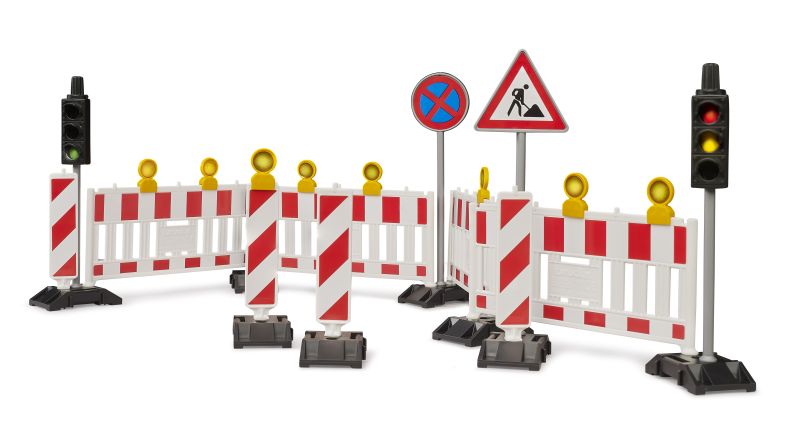 Accessoire kit de sécurité routière avec feu de circulation BRUDER