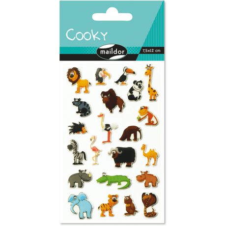 Gommettes Cooky - Animaux savane - La Ribouldingue