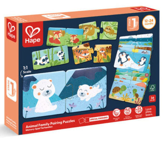 Animal Family Pairing Puzzle - 36 pcs