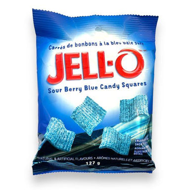 Jell-O Candy Squares - Baies bleu sure 127g - La Ribouldingue
