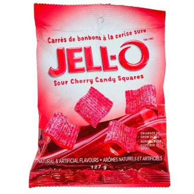 Jell-O Candy Squares - Cerise sure 127g - La Ribouldingue