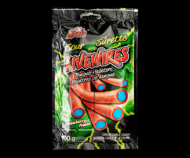 Livewires bonbons cables à la fraise sûrettes 100g - La Ribouldingue