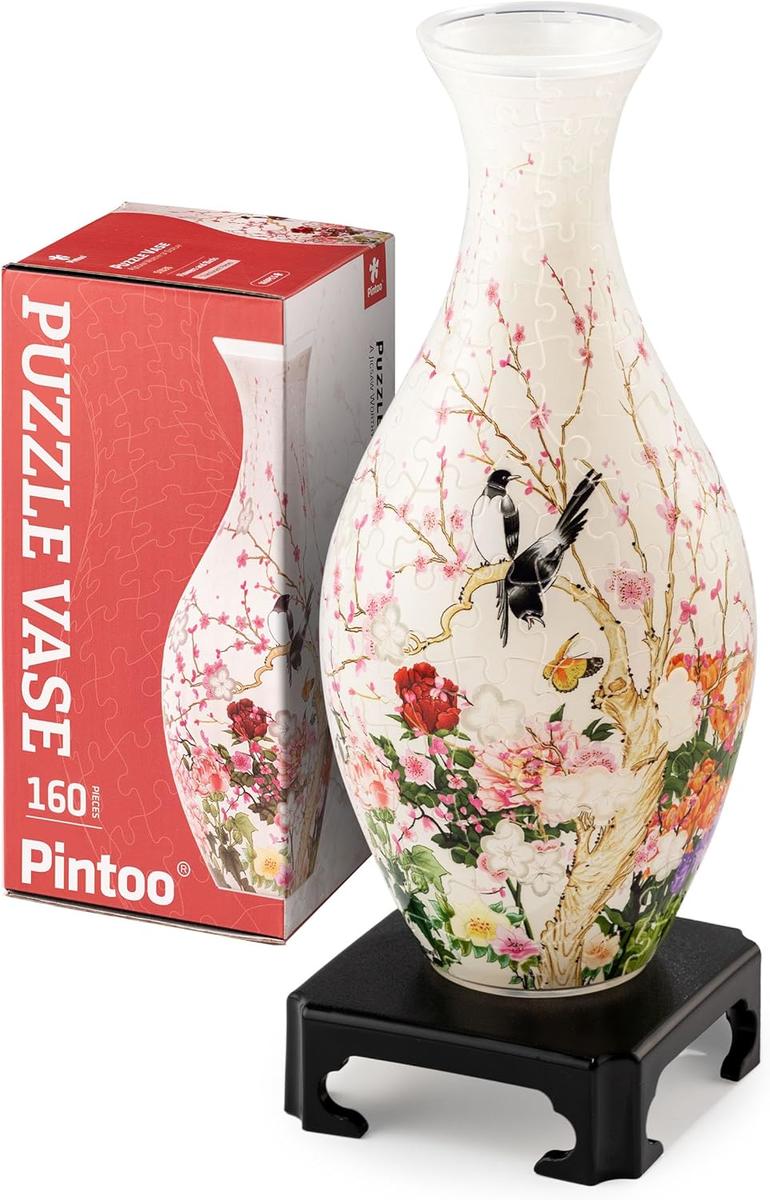 3D Puzzle Vase - Flowers and Birds