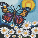 Marguerites et papillon - La Ribouldingue