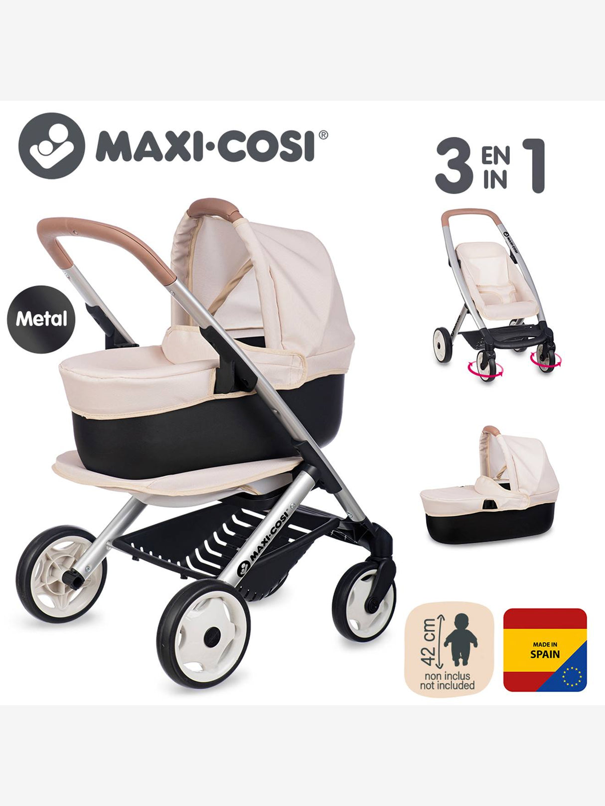 Maxi Cosi - Poussette landau 3 en 1 - Beige