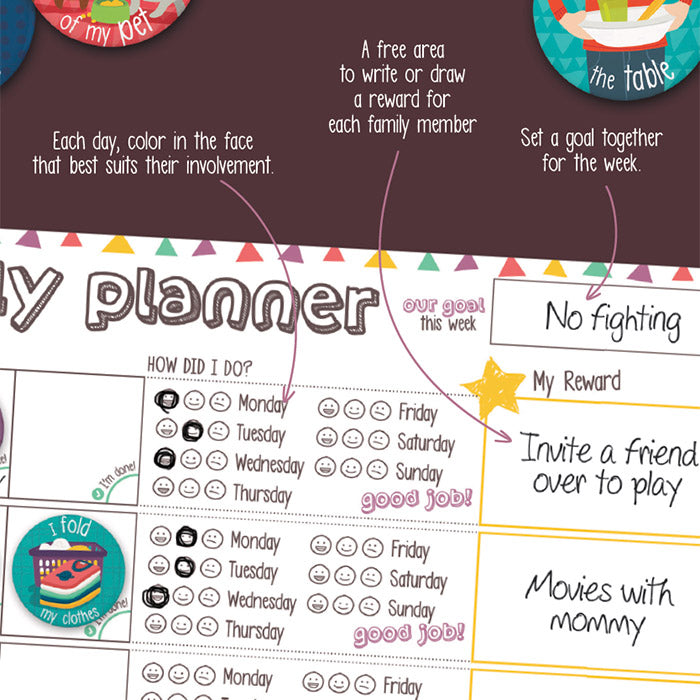 Organisateur familial - One Week at a Time - Horizontal (Ang)