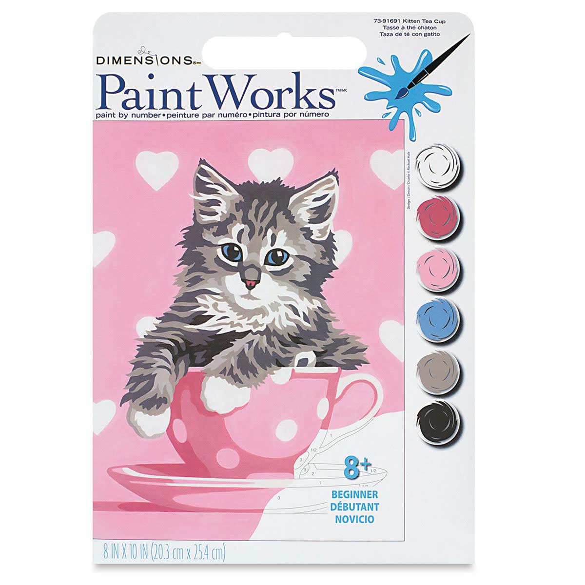 Paint Works - Kitten Tea Cup - La Ribouldingue