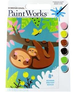 Paint Works - Paresseux et bébé - La Ribouldingue